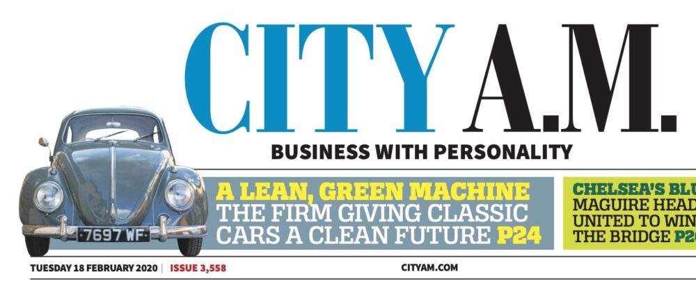 Electrogenic electric VW Beetle headline