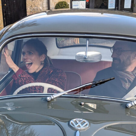 Nicki Shields takes Bertie for a spin for The Sunday Times