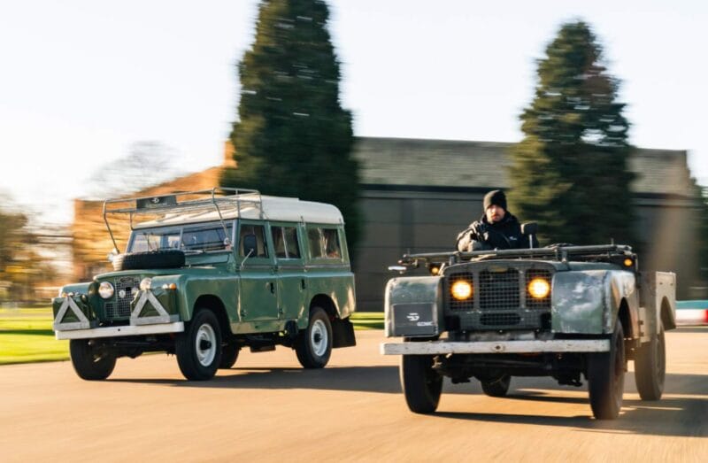 Electrogenic driving Electric Land Rovers converted for Jason Momoa